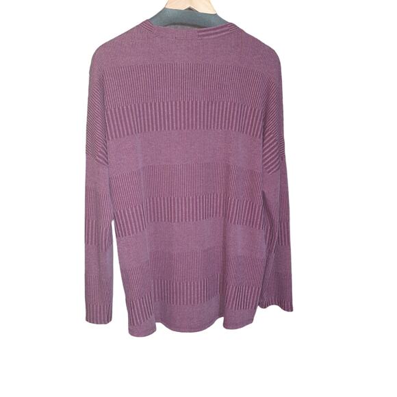 ROKOKO Womens Textured Knit Relaxed Wine Colored Cardigan Size Medium NWT - Picture 2 of 5